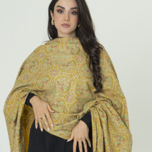 Olive Crown Pashmina – Earthy Royalty