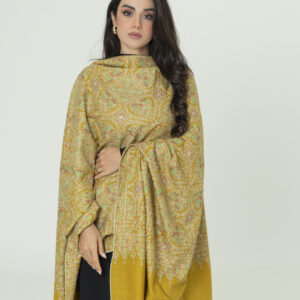 Alternative view of Olive Crown Pashmina – Earthy Royalty