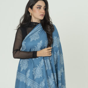Alternative view of Blue Velvet Pashmina – Deep Comfort