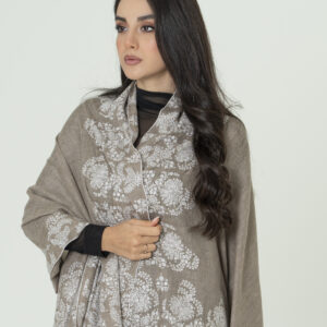 Alternative view of Frost Grey Pashmina – Subtle Perfection