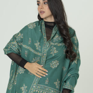 Alternative view of Turquoise Flow Pashmina – Handwoven Peace