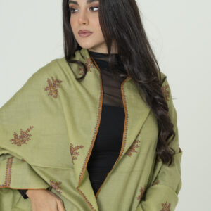 Alternative view of Moss Crown Pashmina – Natural Charm