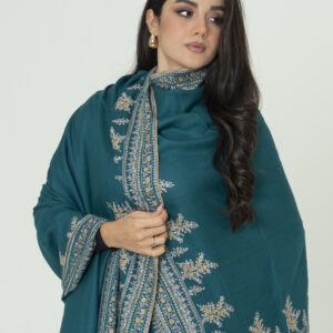 Alternative view of Royal Teal Pashmina – Bold Luxury Weave