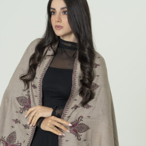 Alternative view of Vintage -Misty Grey Pashmina – Subtle Sophistication