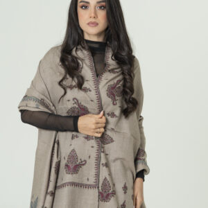 Vintage -Misty Grey Pashmina – Subtle Sophistication