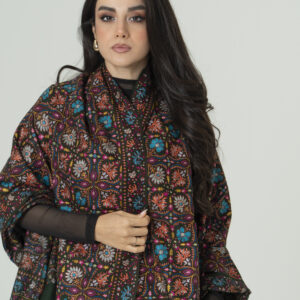 Vintage Kalamkari -Pearl Mist Pashmina – Light Perfection