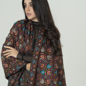 Alternative view of Vintage Kalamkari -Pearl Mist Pashmina – Light Perfection