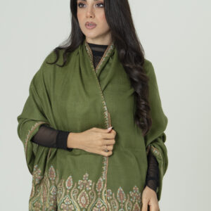 Alternative view of Olive Heritage Pashmina – Classic Nature