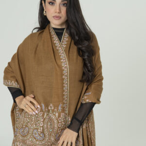 Soft Amber Pashmina – Handcrafted Light