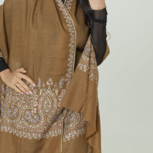 Alternative view of Soft Amber Pashmina – Handcrafted Light