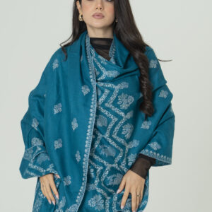 Alternative view of Ocean Velvet Pashmina – Royal Blue Touch