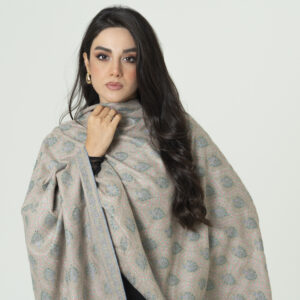 Royal Ivory Pashmina – Handwoven Grace - Vintage Shawl