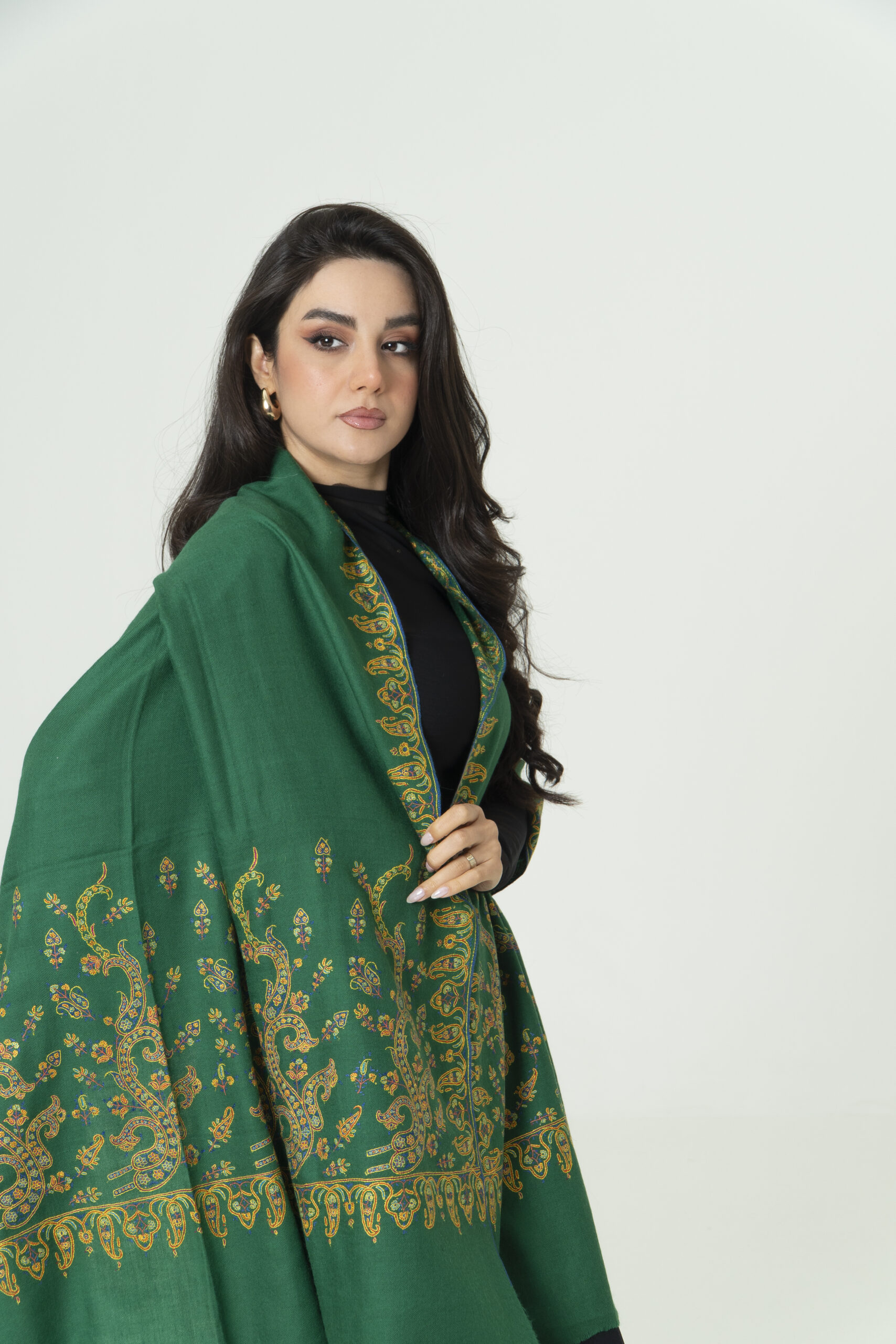 Emerald Valley Pashmina – Bold Luxury - Image 2