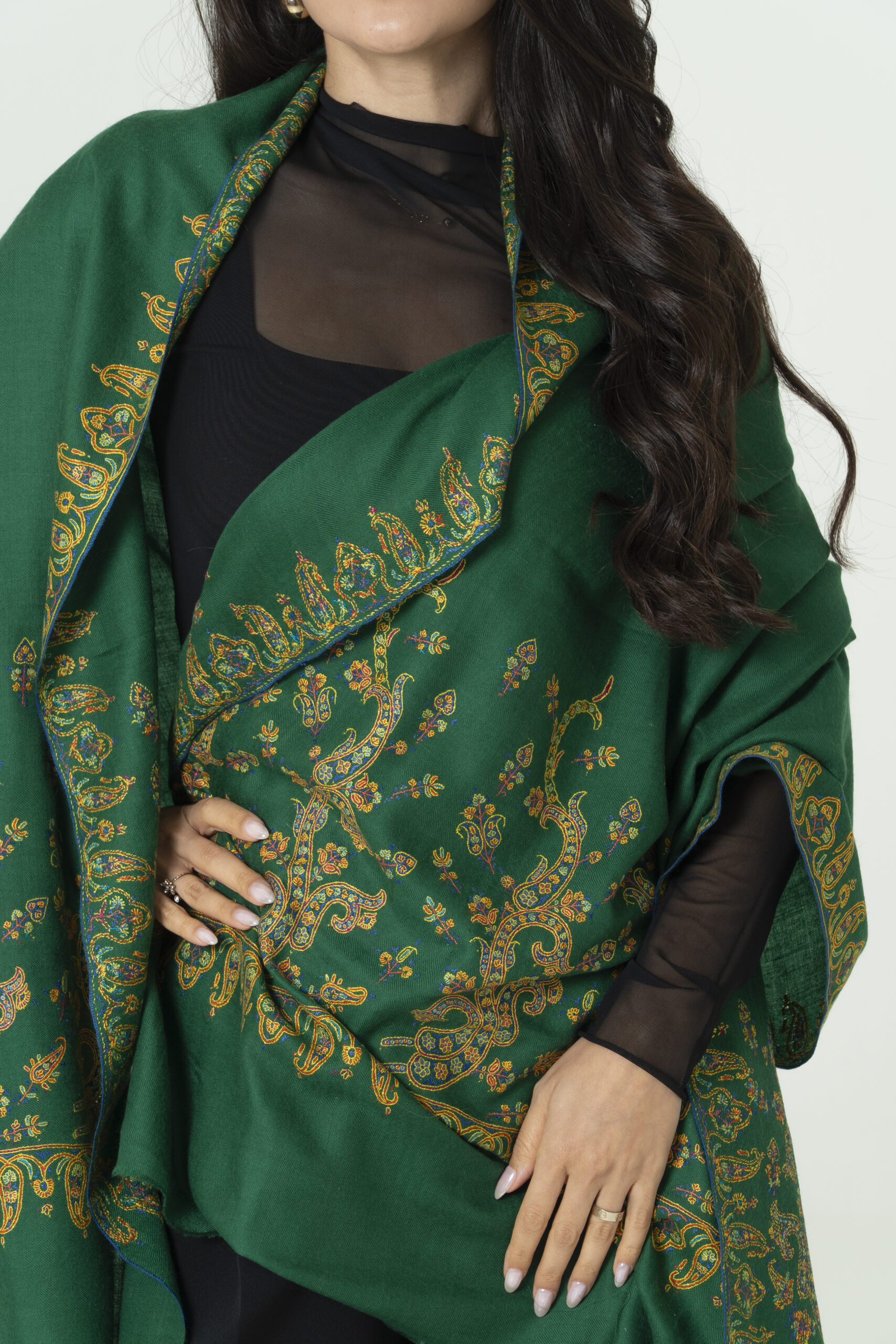 Emerald Valley Pashmina – Bold Luxury - Image 4
